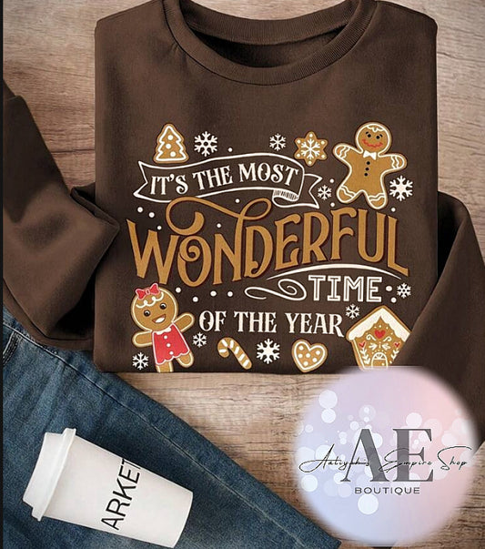 “Wonderful Time” Christmas Sweatshirt (Pre Orders)